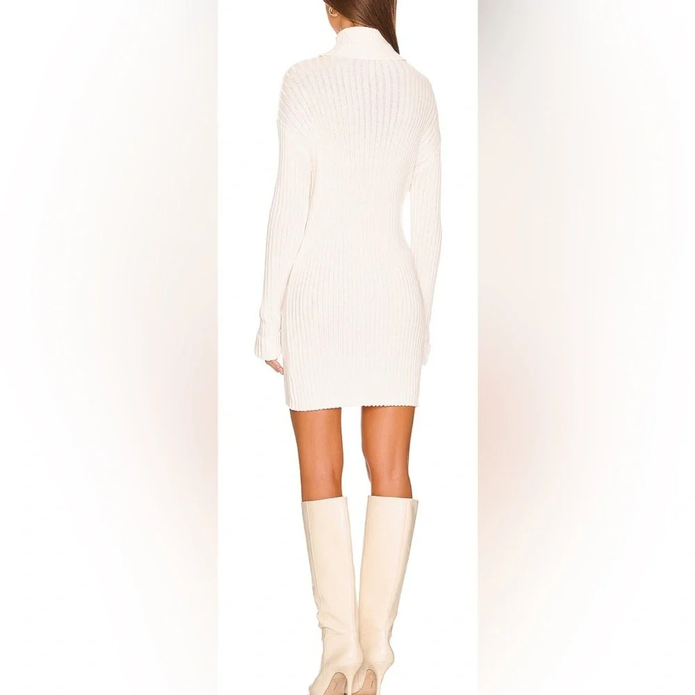 NWT- Stitches & Stripes- Crista Ribbed Mini Dress in White- Size Medium - Picture 4 of 6